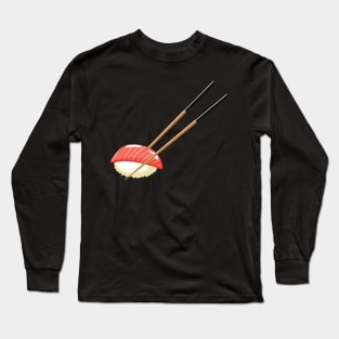Cute kawaii Sushi with chopsticks , sushi lovers Long Sleeve T-Shirt